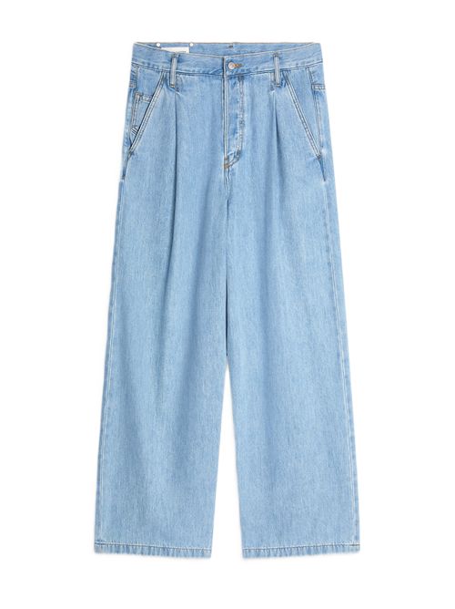 dries van noten Jeans plissettati penning den DRIES VAN NOTEN | 261-020940-3385514 LIGHT BLUE